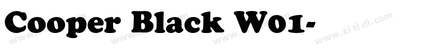 Cooper Black W01字体转换